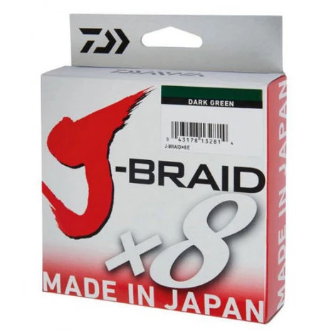 Daiwa - Lijn Gevlochten J-Braid X8 Dark Green 150m - Daiwa 3 Daiwa - Lijn Gevlochten J-Braid X8 Dark Green 150m - Daiwa