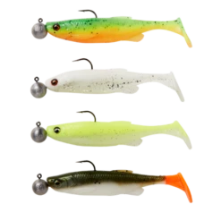 Savage Gear - Softbaits Fat Minnow T-Tail RTF Sinking Darkwater Mix 7gr + 7,5gr - Savage Gear