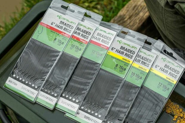 Korum - Big Fish Braided Hair Rigs 6" Barbless - Korum 7 Korum - Big Fish Braided Hair Rigs 6" Barbless - Korum - Afbeelding 5