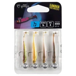 Fox Rage - Shads Micro Tiddler Fast Loaded UV Mixed Colour Pack - 4cm - 3gr - Fox Rage