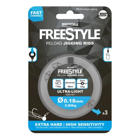 SPRO - Onderlijn Freestyle Reload Jig Rig - 68cm - SPRO 3 SPRO - Onderlijn Freestyle Reload Jig Rig - 68cm - SPRO